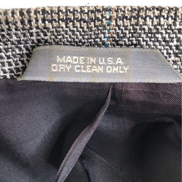 Haggar Imperial Gentlemans Fit Glen Plaid Sport Coat 2 Button Jacket Mens Large - Picture 7 of 14